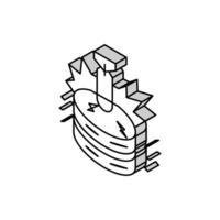 attack database isometric icon vector illustration