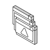 program security technology isometric icon vector illustration