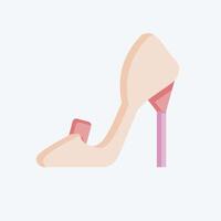 Icon High Heel. related to Fashion symbol. flat style. simple design editable. simple illustration vector