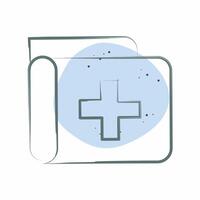 Icon Medical Records. related to Medical symbol. Color Spot Style. simple design editable. simple illustration vector