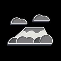 icono montar kilimanjaro. relacionado a Kenia símbolo. lustroso estilo. sencillo diseño editable. sencillo ilustración vector
