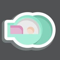 Sticker Tomography. related to Medical symbol. simple design editable. simple illustration vector