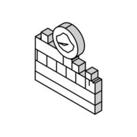 limestone quarry isometric icon vector illustration