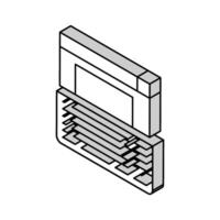 máquina de escribir ocupación isométrica icono vector ilustración