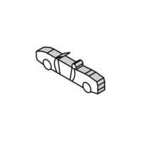 convertible coche isométrica icono vector ilustración