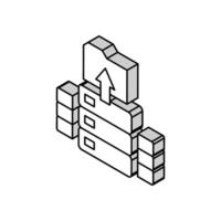 storaging knowledge on server isometric icon vector illustration