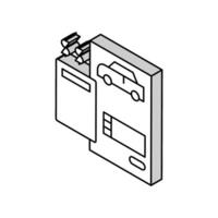 financing car calculator isometric icon vector illustration