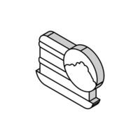 Pastelería harina isométrica icono vector ilustración