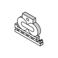 paper pressing system isometric icon vector illustration