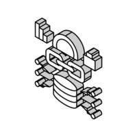 data center business isometric icon vector illustration