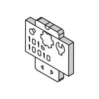 application development isometric icon vector illustration