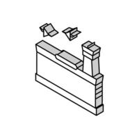 airport building isometric icon vector illustration