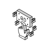 pay per click isometric icon vector illustration