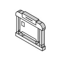 bus transport stop isometric icon vector illustration