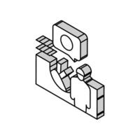 contaminated soil removal isometric icon vector illustration