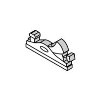 block plane carpenter tool isometric icon vector illustration