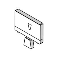 watching tv isometric icon vector illustration