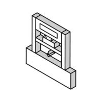 pressing machine isometric icon vector illustration