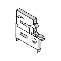 chocolate prepare automatical machine isometric icon vector illustration