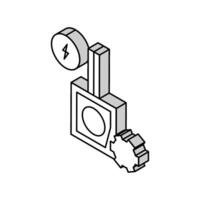 socket installation isometric icon vector illustration