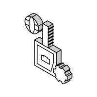 eléctrico fusible isométrica icono vector ilustración