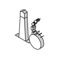 torre demoliciones isométrica icono vector ilustración