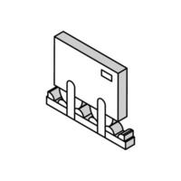 grinding machine isometric icon vector illustration