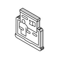 presentación puesta en marcha estrategia y planificación isométrica icono vector ilustración