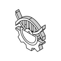 biotechnology processing isometric icon vector illustration