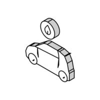 eco car transport isometric icon vector illustration