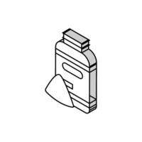 pistol powder isometric icon vector illustration