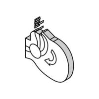 sleep apnea isometric icon vector illustration