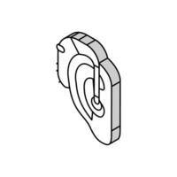 hearing aids isometric icon vector illustration
