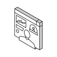 analysis business plan isometric icon vector illustration