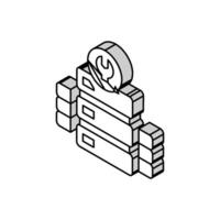 raid data recovery isometric icon vector illustration