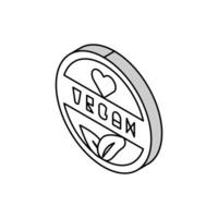 vegan cosmetic isometric icon vector illustration