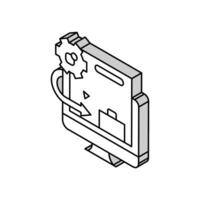 integration system isometric icon vector illustration