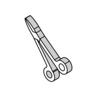 forceps medical isometric icon vector illustration