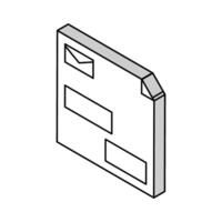 invoice paper list isometric icon vector illustration