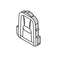 backpack rucksack bag isometric icon vector illustration