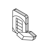 eraser packaging isometric icon vector illustration