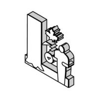 site and tree selection isometric icon vector illustration