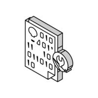 ransomware recovery services isometric icon vector illustration