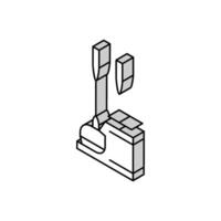 scoop and broom for cleaning dust isometric icon vector illustration