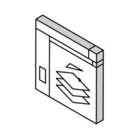 3d slicing software isometric icon vector illustration