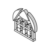 ilustración de vector de icono isométrico de química inorgánica