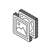 postcard for envelope isometric icon vector illustration