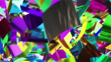 Colorful confetti animation video