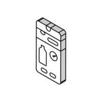 orden agua en línea teléfono inteligente solicitud isométrica icono vector ilustración