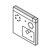 3d representaciones isométrica icono vector ilustración